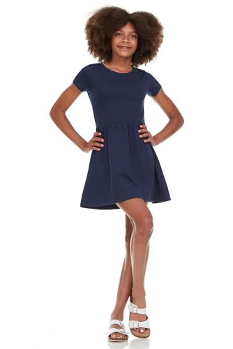 Pink Angel Girls' 2-Pack Short Sleeve Cotton Dresses - Superior Comfort, Breathable, Durable, and Easy Maintenance3