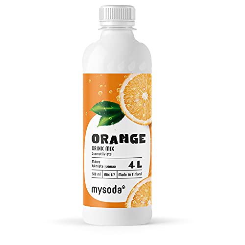 Mysoda Sirup Orange Geschmack, 1x Flasche ergibt 4 Liter Fertiggetränk, 500ml Konzentrat Cover