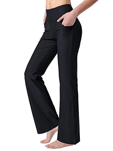 Zeronic Bootcut Yoga Pants for Women with Pockets High Waisted Workout Running Pants Tummy Control Long Bootleg Work Pants2