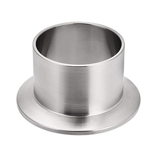 sourcing map 304 Stainless Steel Fitting Long Weld Clamp Ferrule Fits Clamp 54x40mm