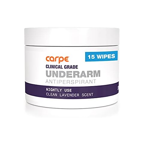 Carpe Clinical Grade Underarm Wipes - New, Unrivaled Antiperspirant Wipes For Armpit Sweat Prevention. Combat Sweat, Block Excessive Sweating, & Help Control Hyperhidrosis.15 Anti Sweat Wipes. Cover