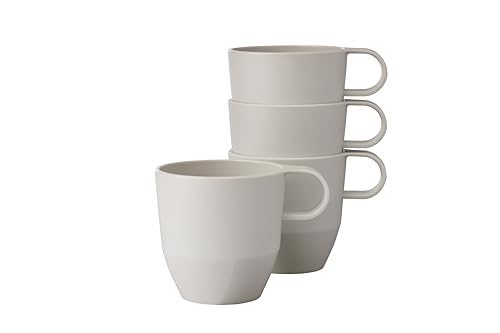 Mepal - Mug 4 pièces Silueta - Tasse à thé et à café - Lavable au lave-vaisselle et résistant au micro-ondes - Vaisselle - 300 ml - Nordic white
