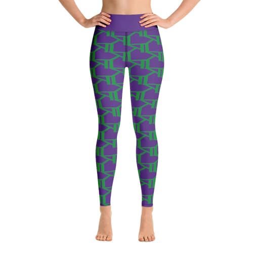 Mallas de yoga moradas K-Live KL con elasticidad cuatro direcciones antitransparencias