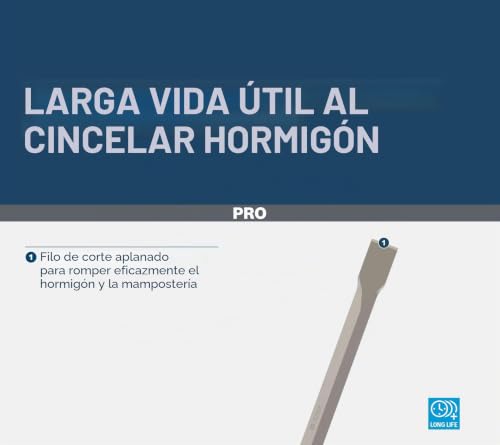 Cincel plano Bosch 2608690108 con inserción hexagonal de 28 mm para martillo 7