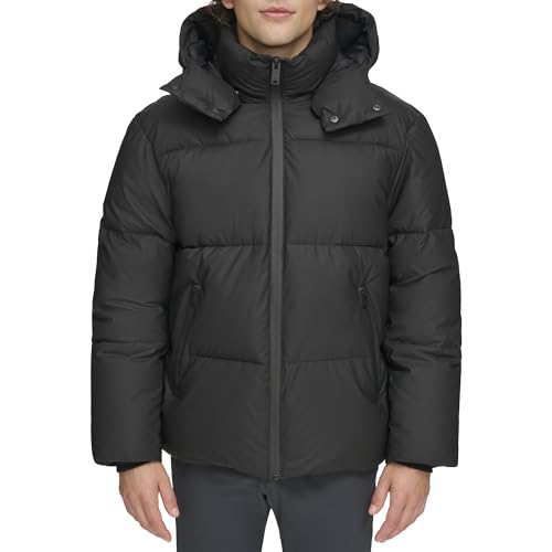 Image of DKNY Men's Quilted Tech Hooded Puffer