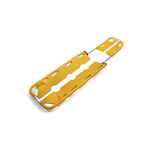 LINE2design Scoop Stretcher - EMS Medical Folding Stretcher 400lb Load Capacity Emergency Portable Travel Size Patient Transport Adjustable Lightweight Immobilization Board - Yellow Cover