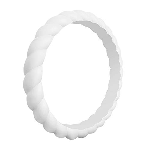 QVOW Silicone Rings for Women, Thin, Affordable and Stackable Rubber Wedding Bands