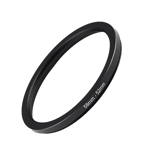 Image of 58mm to 52mm Step Up Ring Filter Adapter Black Metal Step up Adapter Rings Compatible with All Brand UV CPL ND Camera Lens Filter Step Down Ring (58mm-52mm)
