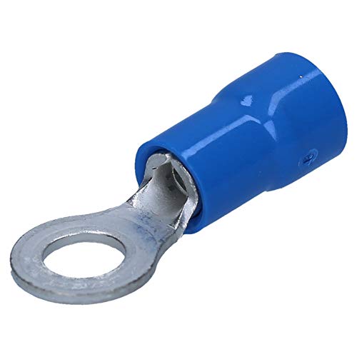 Cosses à œillet isolées M4 bleues Cembre BF-M4 pour câble 1,5 à 2,5 mm² x50