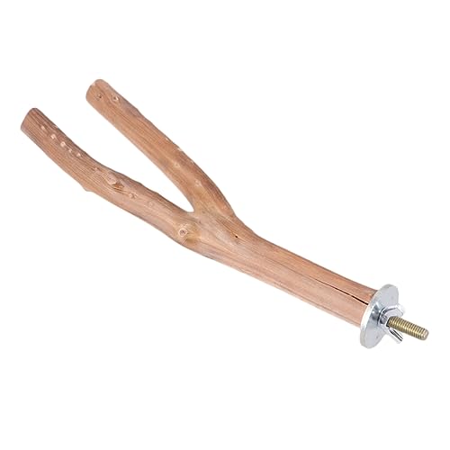 Abaodam 1pc Wooden Curved Stand for Parrots S Durable Wood Perch Stick for Claw Grinding and Perching Random Color Bird Cage Accessory for Pet Birds Random Color