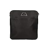 Einzelne Außentasche Armani Exchange Herren Small Crossbody Bag Kuriertasche, Schwarz (Nero-Black), 22.5x1.5x22 cm (B x H x T)