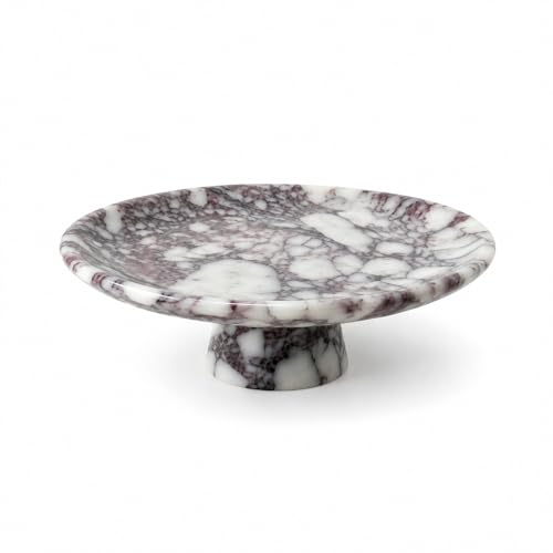 Artisanal Abode Round White Marble Pedestal Tray, 9.84 Inch by Artisanal Abode - Used condition - US$44.34