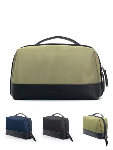 Image of OBLIQUE Siri Tech Pouch Accessories Organizer | Water Resistant Tech Organizer Bag for SD Cards, Hard Drives, Earphones, & Adapters | Premium Faux Leather, Comfortable Hand Carry Strap, Unisex
