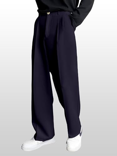 Image of FTX Mens Solid Lycra Blend Relaxed fit Stretchable Baggy Plain Korean Trouser for Men