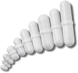 Yizerel 10pcs PTFE Magnetic Stirrer Mixer Stir Bar Spinbar White Color