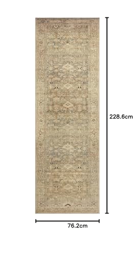 Loloi Margot Collection MAT-04 Antique/Sage 2'-6" x 7'-6" Runner Rug feat. CloudPile, No-Shed Easy Clean Large Patterned Area Rug for Living Room, Bedroom, Dining Area