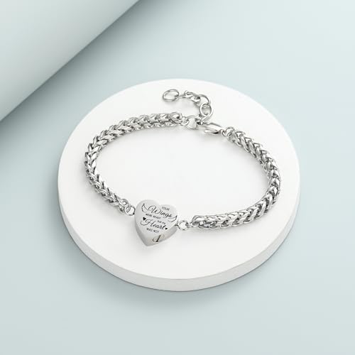Imrsanl Heart Urn Bracelet for Women Cremation Jewelry for Ashes Bracelet Keepsake Memorial Lockets for Human Ashes3