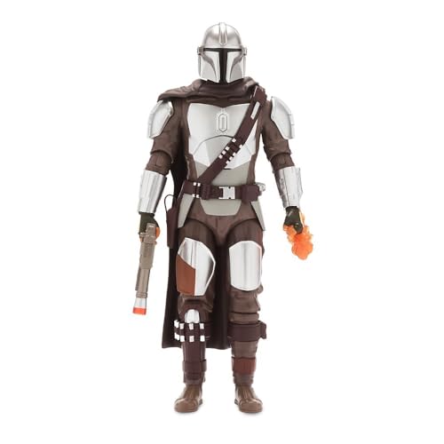 Disney Store Official The Mandalorian Talking Action Figure - 13 Inch Interactive Star Wars Toy with IB-94 Blaster - Articulated Kid Toy with Light & Sound Effects