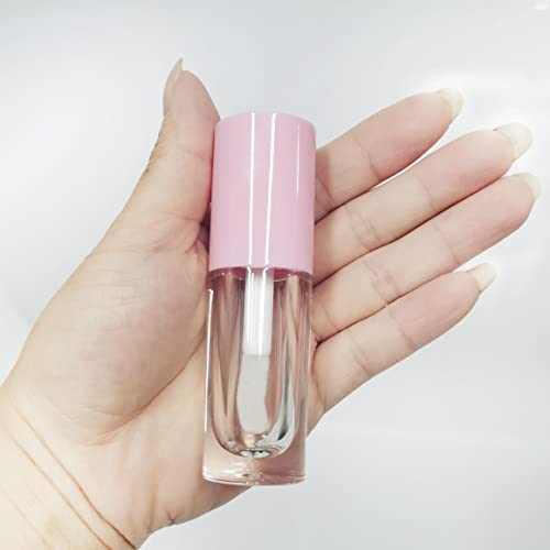 COSIDEA 14pcs Empty 6ml big doe foot wand Chunky lip gloss tubes for DIY lipgloss,Pink round lipgloss containers tubes with thick wand (Pink) by COSIDEA - Image 6