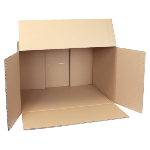 smiley pack Karton 600 x 400 x 400 mm 2-wellig Faltkarton Paket Pappkiste stabil belastbar Versandkarton 60 x 40 x 40 cm Karton Faltkarton Versandschachtel stabil DHL, DPD, GLS, Hermes, UPS (20)