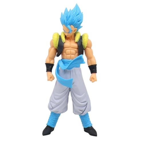 Image of Gogeta Blue Action Figure 17cm Dragon Ball Anime Collectible PVC Model with Stand, Multicolor Decorative Figurine for Home Decor Office Desk Gift for Fans Adults Anime Fans (Gogeta 16Cm)