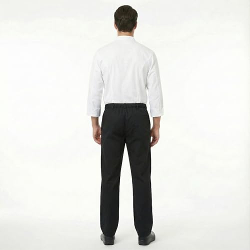 PALLTEX Arzak Kochhose Herren Kochhose Herren Kochhosen für Männer Bäckerhose mit Knopfen, 3 Taschen und elastischer Bund auf dem Rücken – Bild 5
