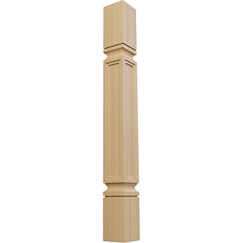 Ekena Millwork COL03X03X35KECH Kent Raised Panel Cabinet Column (Top Block: 6 1/8
