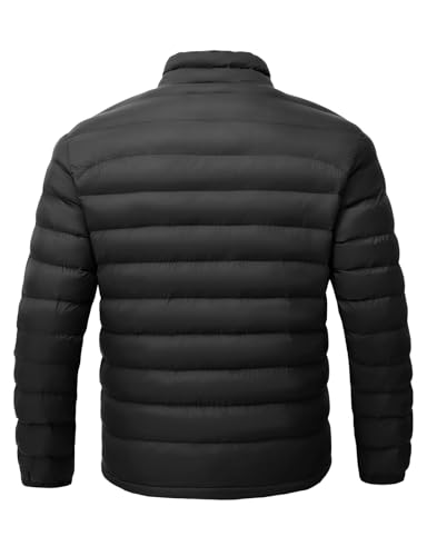 BGOWATU Men's Lightweight Packable Puffer Jacket Warm Winter Jacket for Men Down Alternative Puffy Coat2