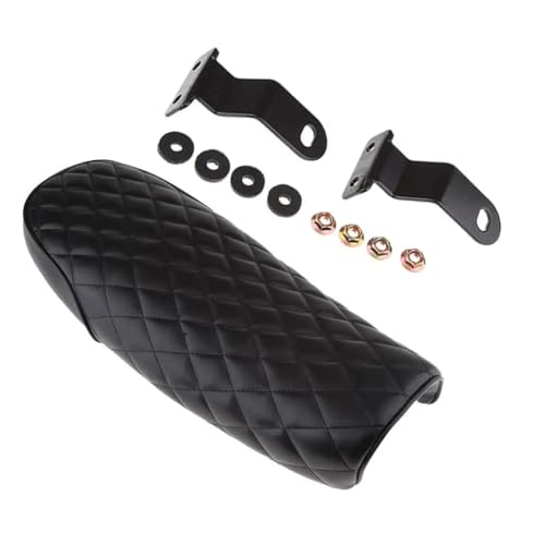 Asiento para motocicleta largo de 63cm de cuero negro para rutas 4