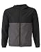 Global Kid's Hooded Lightweight Windbreaker Rain Jacket Water Resistant Shell (X-Large, Black/Graphite)