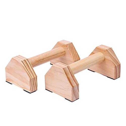 YuJoyYe プッシュアップバー 木製 倒立バー 平行棒 2個セット 腕立て伏せ 安定性 滑り止め 腕立てスタンド 逆スタンド 腕立てスタンド 筋力トレーニング 自宅 フィットネス スポーツ ダイエット 頑丈 耐荷重300kg