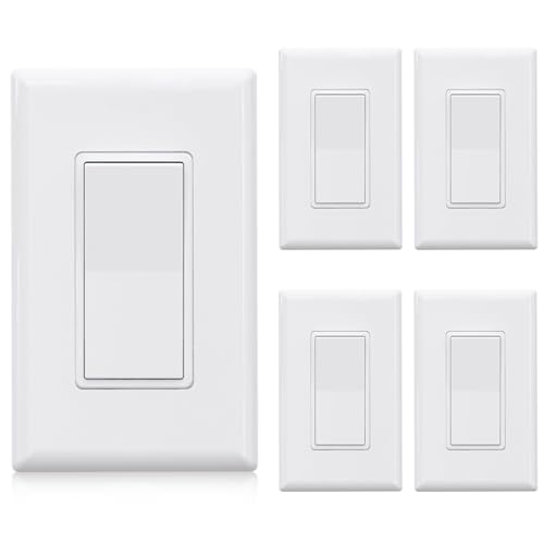 ELEGRP Single Pole Decors Light Switch (5 Pack)