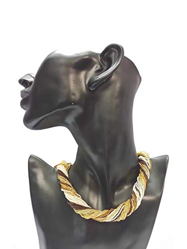  Venetiaurum - Collana Girocollo Multifili da Donna in Vetro e Argento 925 anallergico- Gioiello Made In Italy Certificato