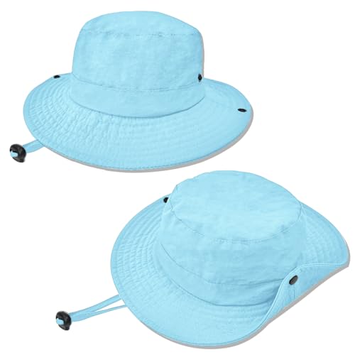 Image of Outdoor Kids Sun Hat UPF 50+ Quick Dry Foldable Bucket Hat Lightweight Adjustable Fishing Safari Hat for Girls and Boys