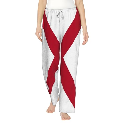 Pantalon pyjama flanelle femme Alabama anti-boulochage à taille élastique