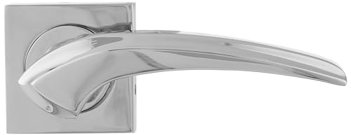 Image of amazon basics Door Handle for Main Door | Main Door Handle |5 inch Length of Handle for Grip | Brass | crom Finish | Zinc Alloy