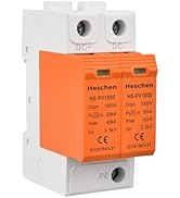 Heschen Überspannungsschutzgerät für PV, HS-PV1000, 2P 1000VDC 20KA, feuersicher, 35mm DIN-Schien...