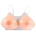 XSWL Soutiens-Gorge de Poche Respirants Bretelles réglables Formes de Sein en Silicone Faux Sein pour Crossdressing Mastectomie prothèse crosscommode,Blanc,XS`400g/pair