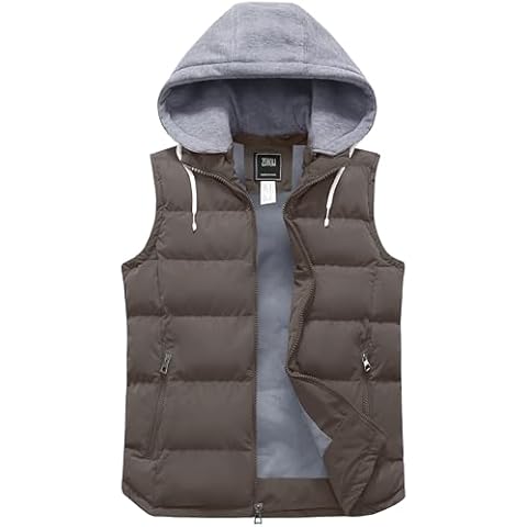 ZSHOW Men's Hooded Winter Gilet Vest Cover