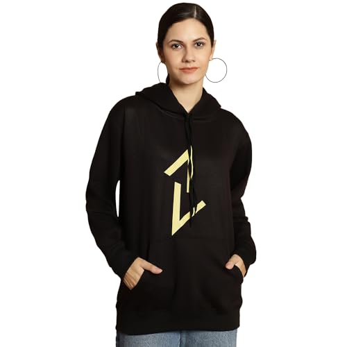 Image of Mack Jonney Printed Hooded Cotton Fleece Sweatshirt for Women-MACK32482