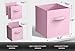 Sorbus Storage Cubes - 11 Inch Foldable Fabric Baskets for Organizing Pantry, Closet, Shelf, Toy Box, Cubby - 6 Collapsible Cloth Cube Storage Bins for Home, Nursery, Playroom, Bedroom (Pastel Pink)