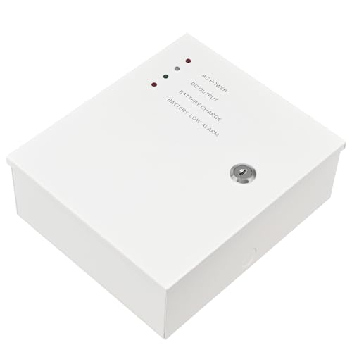 Access Control Power Supply Controller, 100V-240V AC to DC 12V/14V 5A, Adjustable Delay 0-15s, Metal Case with Battery Backup Charging & LED Indicators, for Door Locks, Intercoms, Access Systems