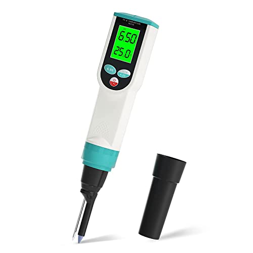 Uanratg Medidor digital impermeable de pH de alimentos con sonda de alta precisión PH/temperatura