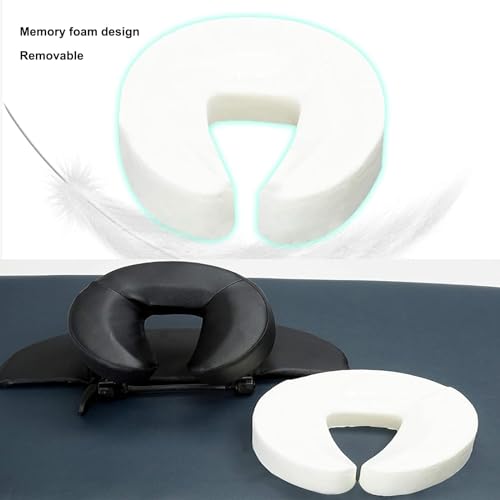 Massage Face Cradle Cushion, Leisure Sleeping Pillow, Facial Pillow with Bracket, 0-90° Adjustable Angle, 5cm Height Adjustment, Memory Foam Design, for Massage Table SPA Salon