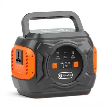 Portable Solar Power Station, 320W, 292Wh Battery, AC/DC/USB Outputs, LED Light, 7.7 lbs