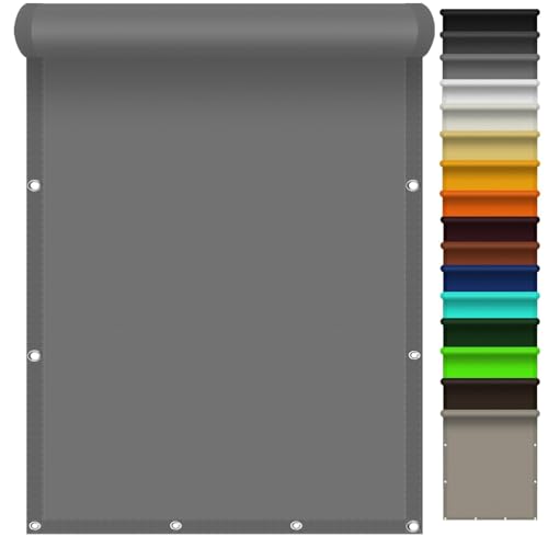 Voile d'ombrage 1x2.4m gris clair en polyester imperméable