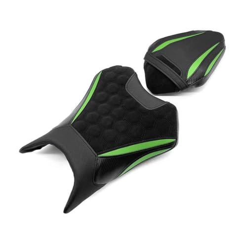 Selle conducteur et passager verte pour moto Ninja 500 et Z500 2024 2025