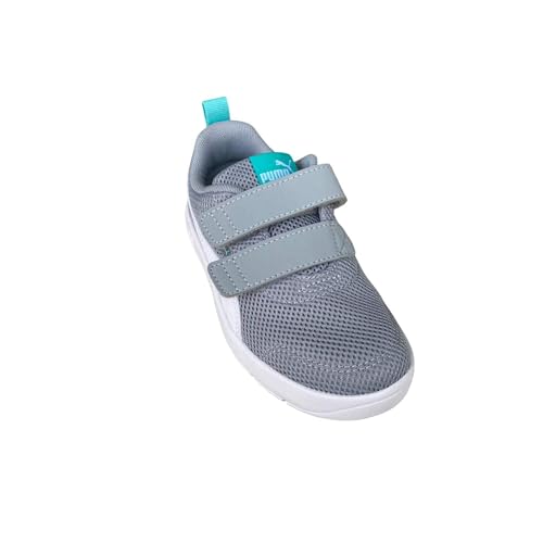 PUMA Courtflex V3 V PS, Unisex-Kinder Sneaker, 25 Frühlings- und Sommerfarben Cool Mid Grey White Aquatic 06, 12 US – Ansicht 2