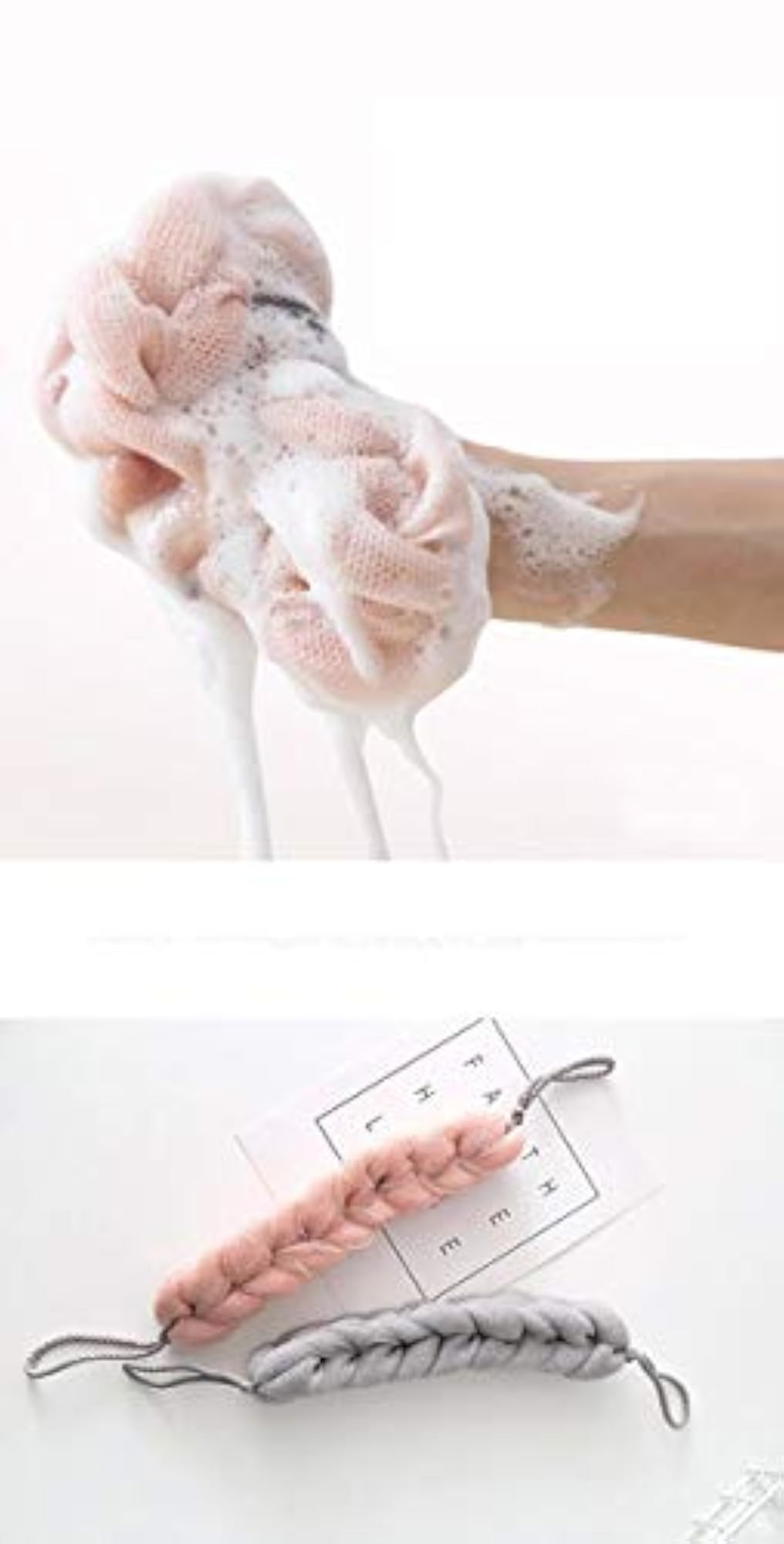 Multicolour Plastic Bath Sponge, Long-Handled Exfoliating Brush