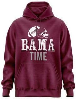 Printbox Originals Bama Time Hoodie, Alabama Hoodie for Men Women, AL Football Gameday